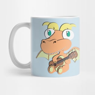 Ukulele Playing Dragon Mug